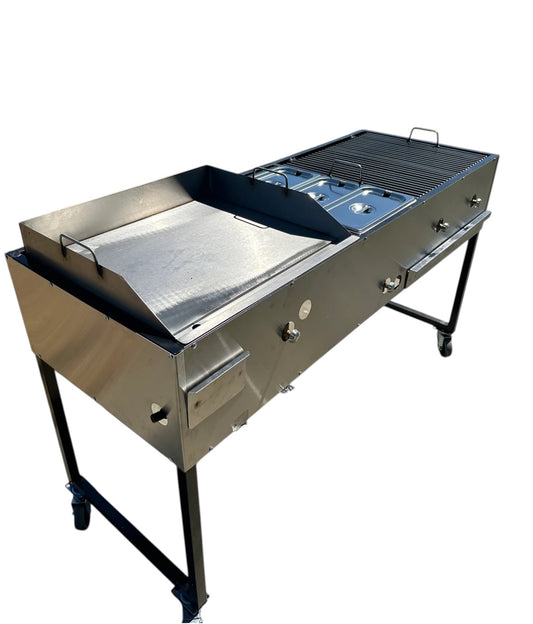 Plancha con BBQ grill